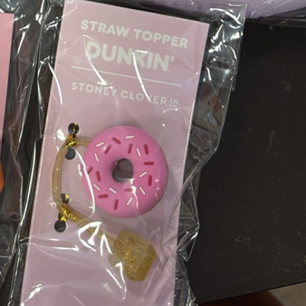 Dunkin' Cup Sleeves and Straw Toppers